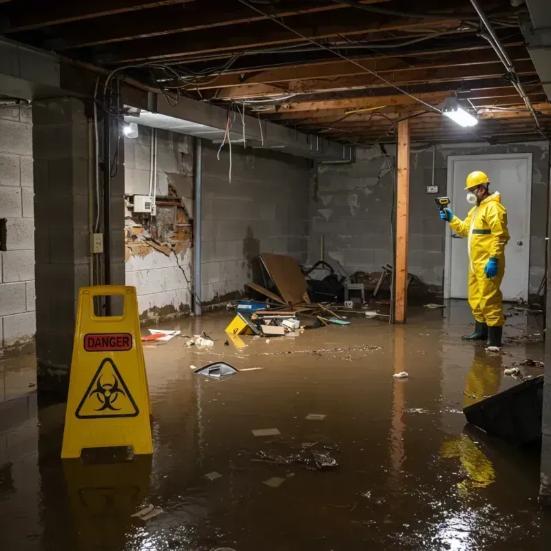 Flooded Basement Electrical Hazard in Umatilla County, OR Property